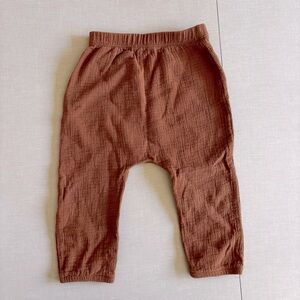 Quincy Mae Cotton Pants Brown 12-18m